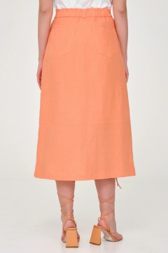 Оранжевая длинная юбка Priz(фото4)