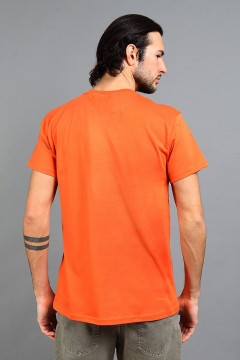Мужская футболка с принтом в терракотовом цвете 143059 F5 men(фото3)