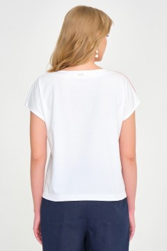 Белая футболка с принтом Priz(фото4)