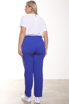Лёгкие синие брюки с карманами Agata(фото4)