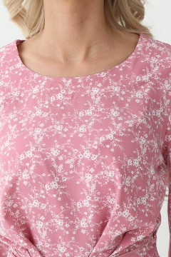 Розовая блузка с кружевом Wisell(фото3)