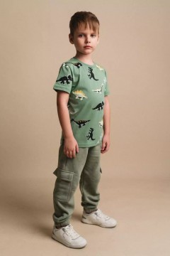 Удобная футболка с принтом для мальчика 4070/3SS24 Vulpes Familiy(фото2)