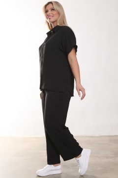 Чёрный брючный костюм Agata(фото4)