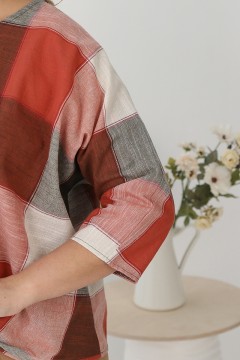 Льняная блузка с рукавом три четверти Wisell(фото3)