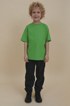 Удобная футболка в зелёном цвете и принтом для мальчика BFT3353/3U Pelican(фото2)