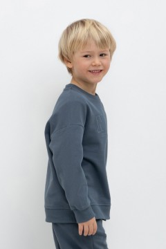 Удобный джемпер цвета индиго для мальчика КР 302439/винтажный синий к468 джемпер Crockid(фото3)