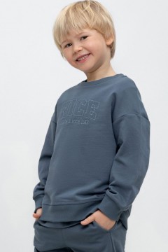 Удобный джемпер цвета индиго для мальчика КР 302439/винтажный синий к468 джемпер Crockid