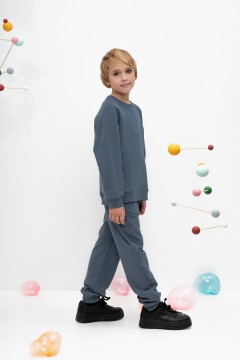Стильные брюки для мальчика КР 400677/винтажный синий к468 брюки Crockid(фото2)