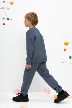 Стильные брюки для мальчика КР 400677/винтажный синий к468 брюки Crockid(фото3)
