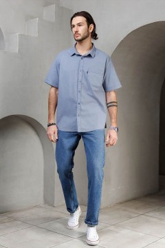 Стильная мужская рубашка с коротким рукавом 141006 F5 men(фото2)