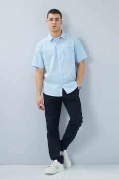 Стильная мужская рубашка с накладным карманом 141001 F5 men(фото2)