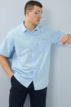 Стильная мужская рубашка с накладным карманом 141001 F5 men
