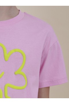 Стильная футболка в розовом цвете с принтом для девочки GFT3353/5U Pelican(фото5)