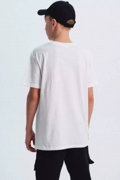 Модная футболка в белом цвете для мальчика 10604/29SS24 Vulpes Familiy(фото4)