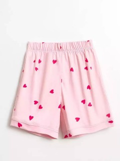 Стильная пижама в розовом цвете с сердечками для девочки Vulpes 1028SS24 Familiy(фото3)