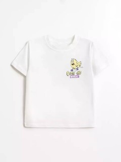 Стильная белая футболка с принтом для мальчика 10604SS24 Vulpes Familiy(фото4)