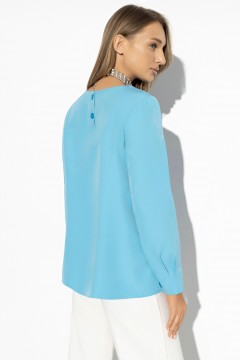 Голубая женская блузка Charutti(фото4)
