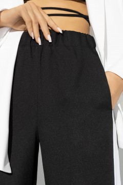 Чёрные брюки с контрастной отделкой Charutti(фото3)