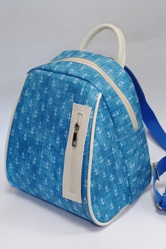 Модный женский рюкзак Marinero голубой Якорь Chica rica(фото2)