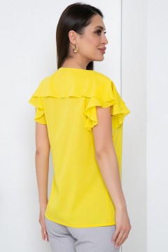 Жёлтая блузка с рукавами-крылышками Diolche(фото3)