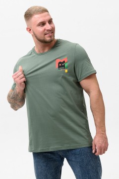 Стильная мужская футболка цвета хаки 47133 Натали men(фото3)