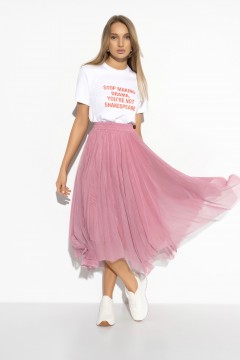 Розовая юбка из сетки Charutti(фото2)