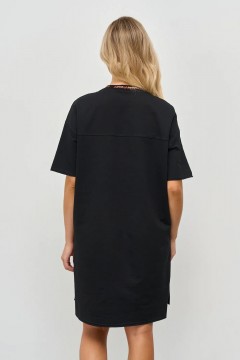 Чёрное платье-футболка с принтом Jetty(фото3)