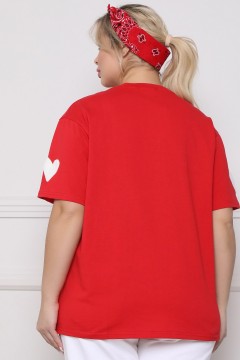 Ярко-красная трикотажная футболка Agata(фото4)
