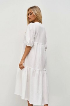 Белое многоярусное платье Jetty(фото4)