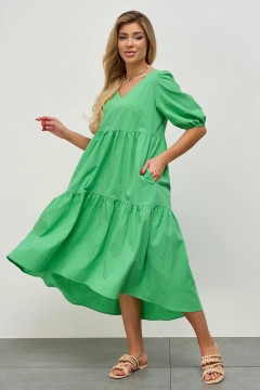 Зелёное многоярусное платье Jetty(фото2)