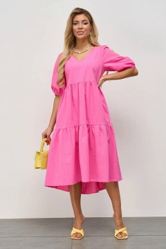 Розовое многоярусное платье Jetty(фото2)