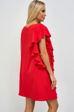 Короткое красное платье с воланом Jetty(фото3)