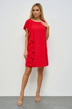 Короткое красное платье с воланом Jetty(фото2)