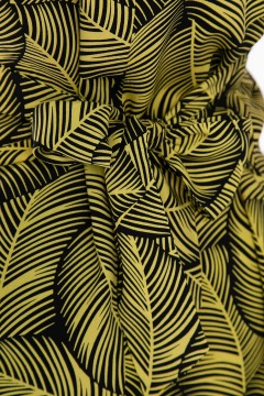 Блузка чёрно-жёлтая с завязками  Lady Taiga(фото3)