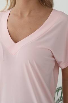 Блузка розовая с коротким рукавом Wisell(фото3)