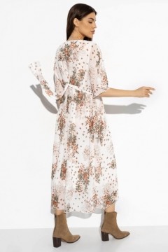 Платье белое с цветочным принтом Charutti(фото4)