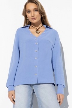 Блузка с длинным рукавом голубого цвета Charutti