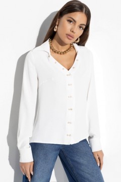 Блузка с длинным рукавом белого цвета Charutti