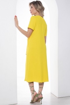 Платье жёлтое с карманами Lady Taiga(фото4)