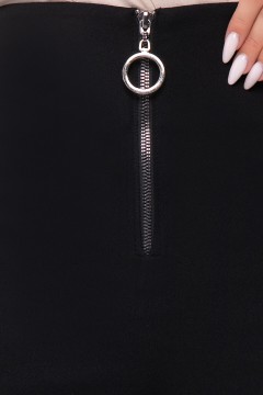 Брюки-палаццо трикотажные чёрного цвета Lady Taiga(фото2)