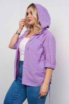 Блузка с капюшоном в стиле спорт шик Intikoma(фото3)