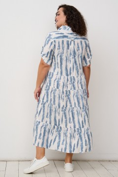 Платье молочного цвета с принтом Intikoma(фото6)