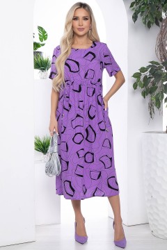 Платье фиолетовое с карманами Lady Taiga(фото2)