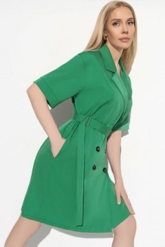 Платье-пиджак зелёное с карманами Charutti(фото4)