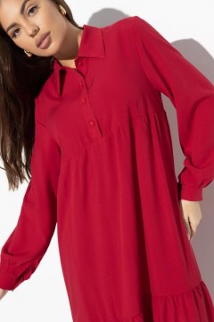 Платье длинное свободное красное Charutti(фото3)