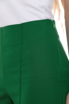 Брюки широкие зелёного цвета со стрелками Lady Taiga(фото3)