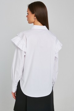 Блузка белая с воланами Priz(фото4)