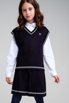 Удобный школьный комплект жилет и юбка для девочки 22327204 Play Today