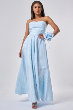 Платье вечернее корсетного типа голубое Fly(фото2)