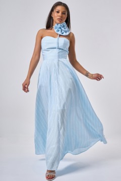 Платье вечернее корсетного типа голубое Fly(фото3)